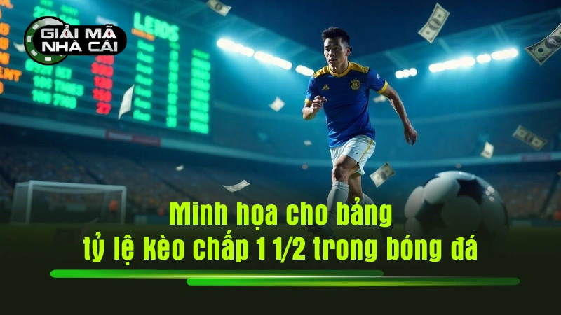 Minh họa cho bảng tỷ lệ kèo chấp 1 1/2 trong bóng đá
