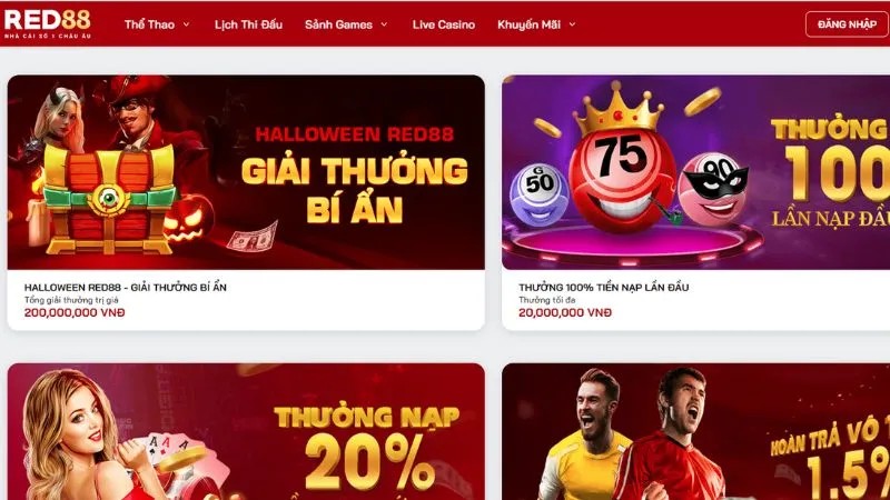 Các chương trình ưu đãi Red88