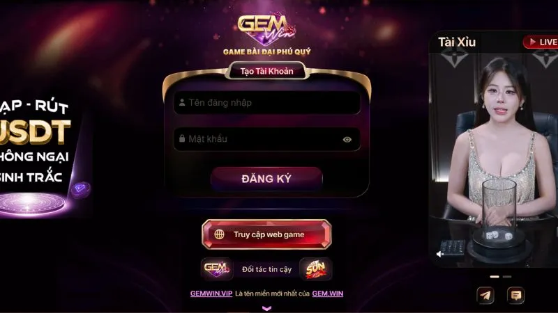 Cách thức tạo tài khoản Gemwin nhanh chóng