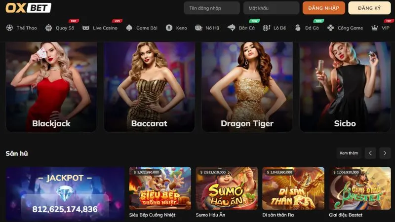 Kho trò chơi đa dạng tại Oxbet