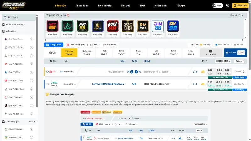 Tổng quan về chuyên trang KeoBongVIP