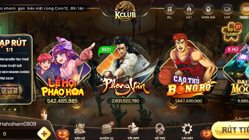 Nổ hũ đổi thưởng kịch tính với giá trị hũ tích lũy theo thời gian thực